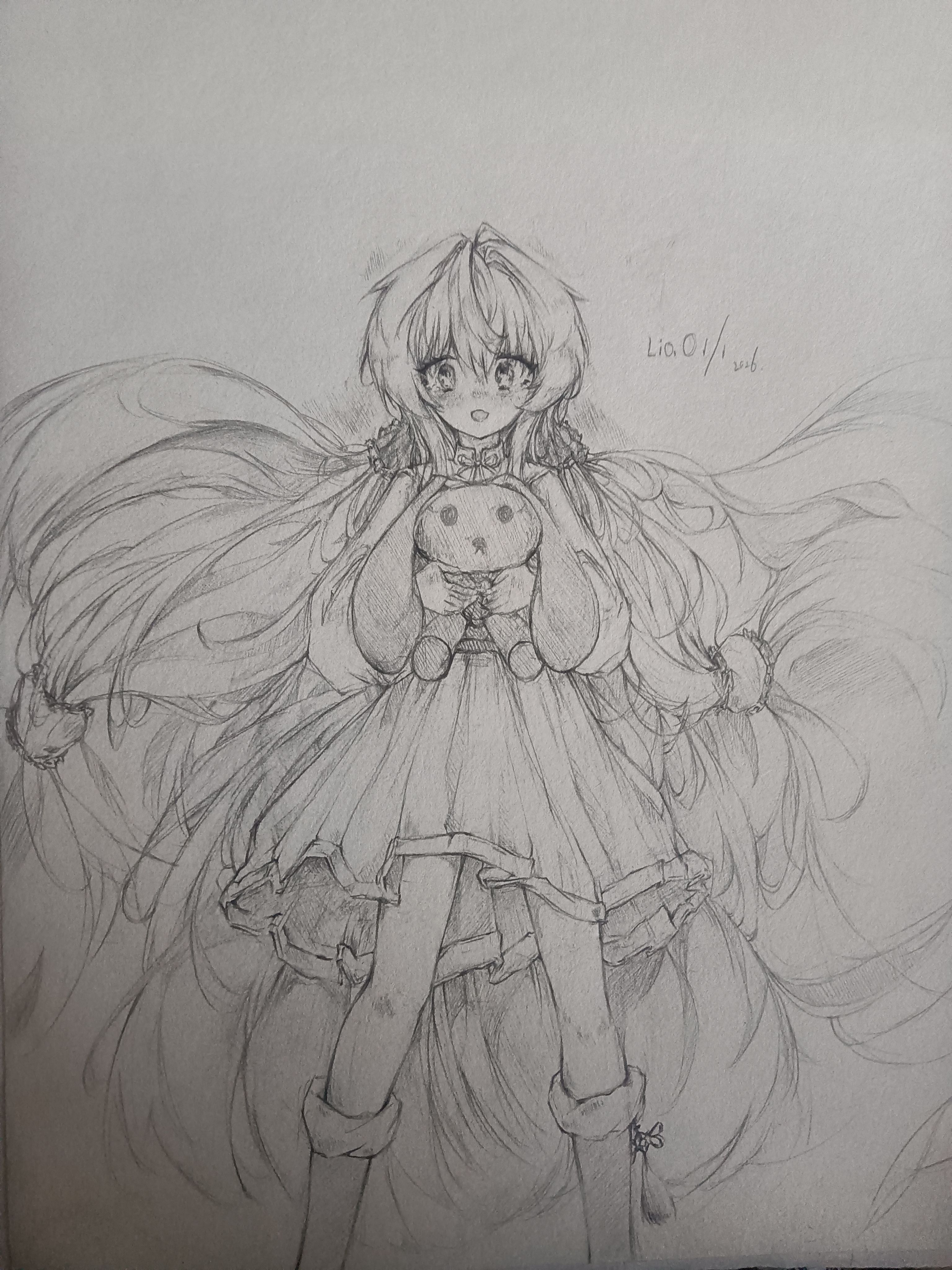 绘画,元旦,摸鱼