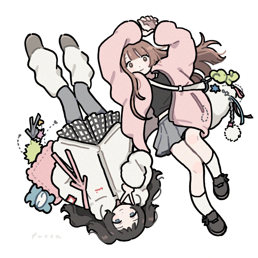 pixiv,二次元,绘画,壁纸,线条,简约,美少女