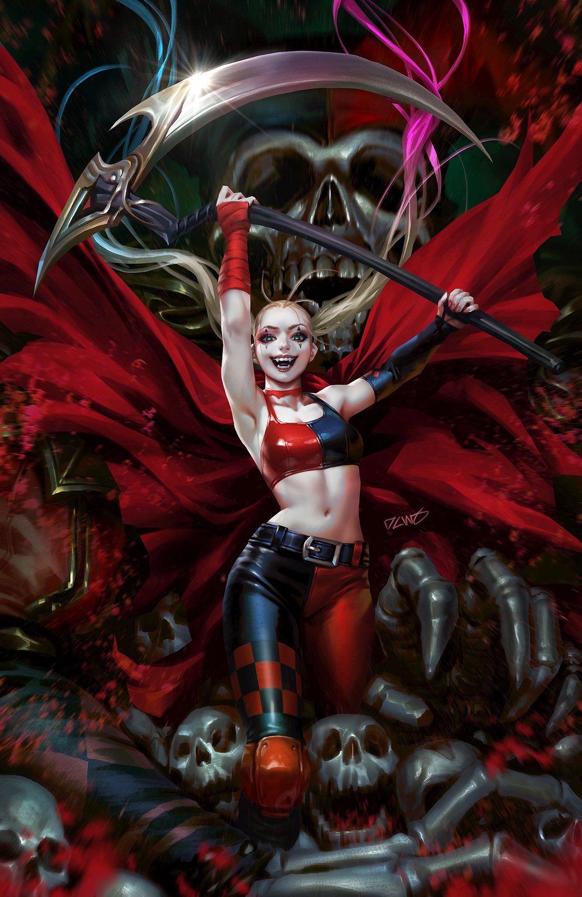 DC,DC漫画,美漫,超级英雄,小丑女,动漫壁纸,动漫美图,美图,绘画,壁纸