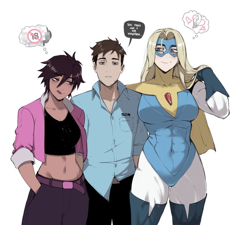 超级英雄派遣中心,超英派遣中心,超级英雄,机甲侠,金耀光,隐形女,美图,壁纸,绘画,插画