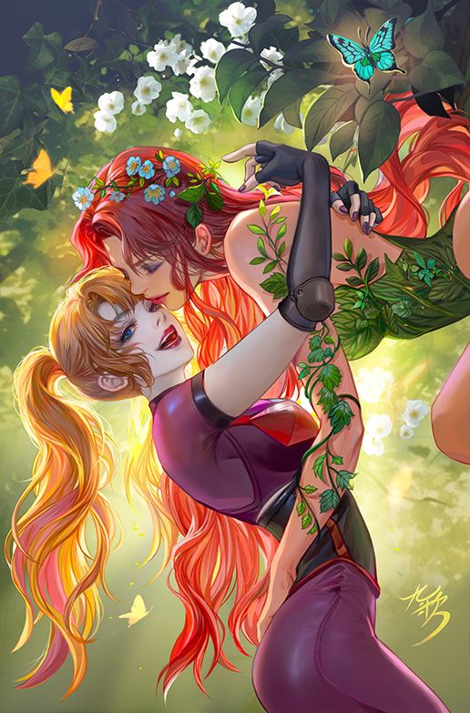 DC,DC漫画,美漫,超级英雄,小丑女,毒藤女,美图,壁纸,绘画,插画