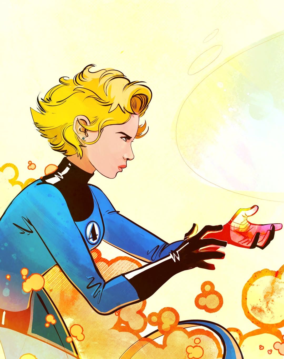 漫威,漫威漫画,美漫,超级英雄,神奇四侠,神奇先生,隐形女侠,绘画,美图,壁纸