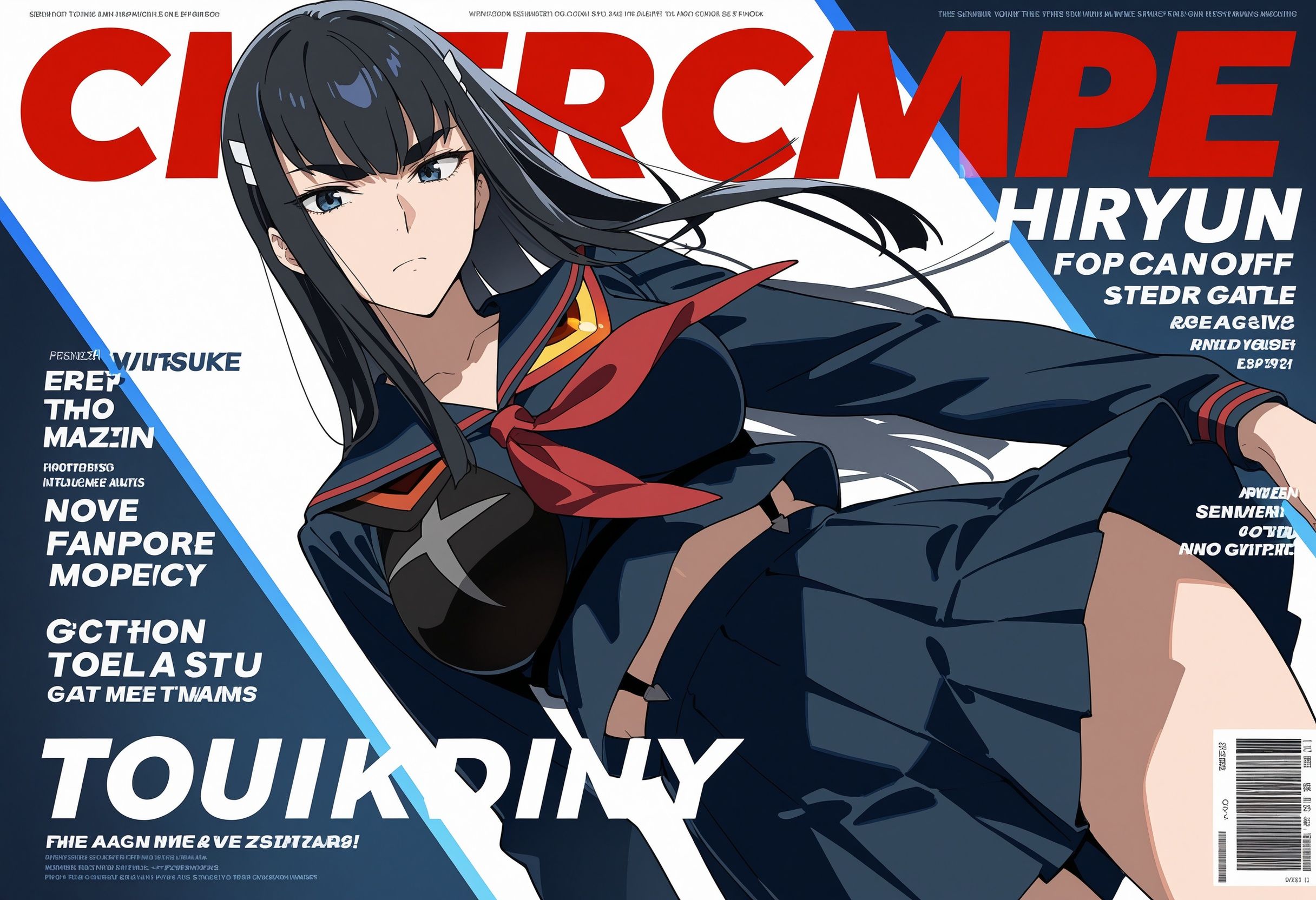 鬼龙院皐月,AI绘图,斩服少女