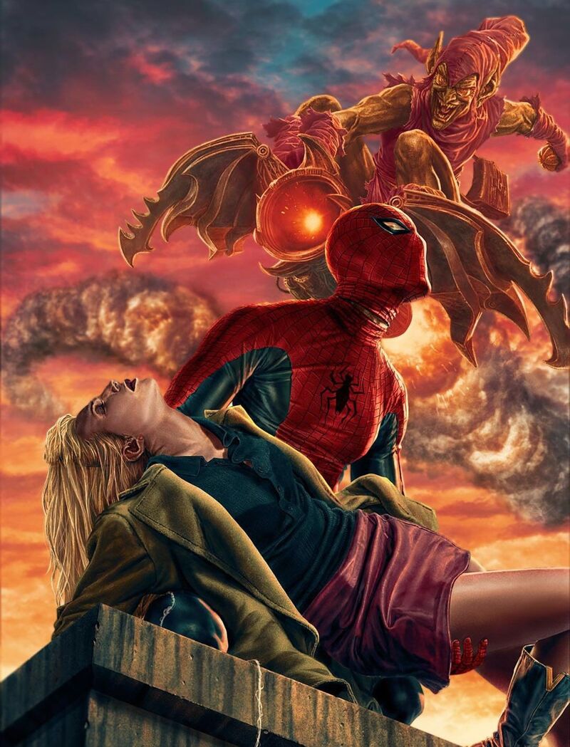 漫威,漫威漫画,美漫,超级英雄,蜘蛛侠,格温,绿魔,美图,壁纸,绘画