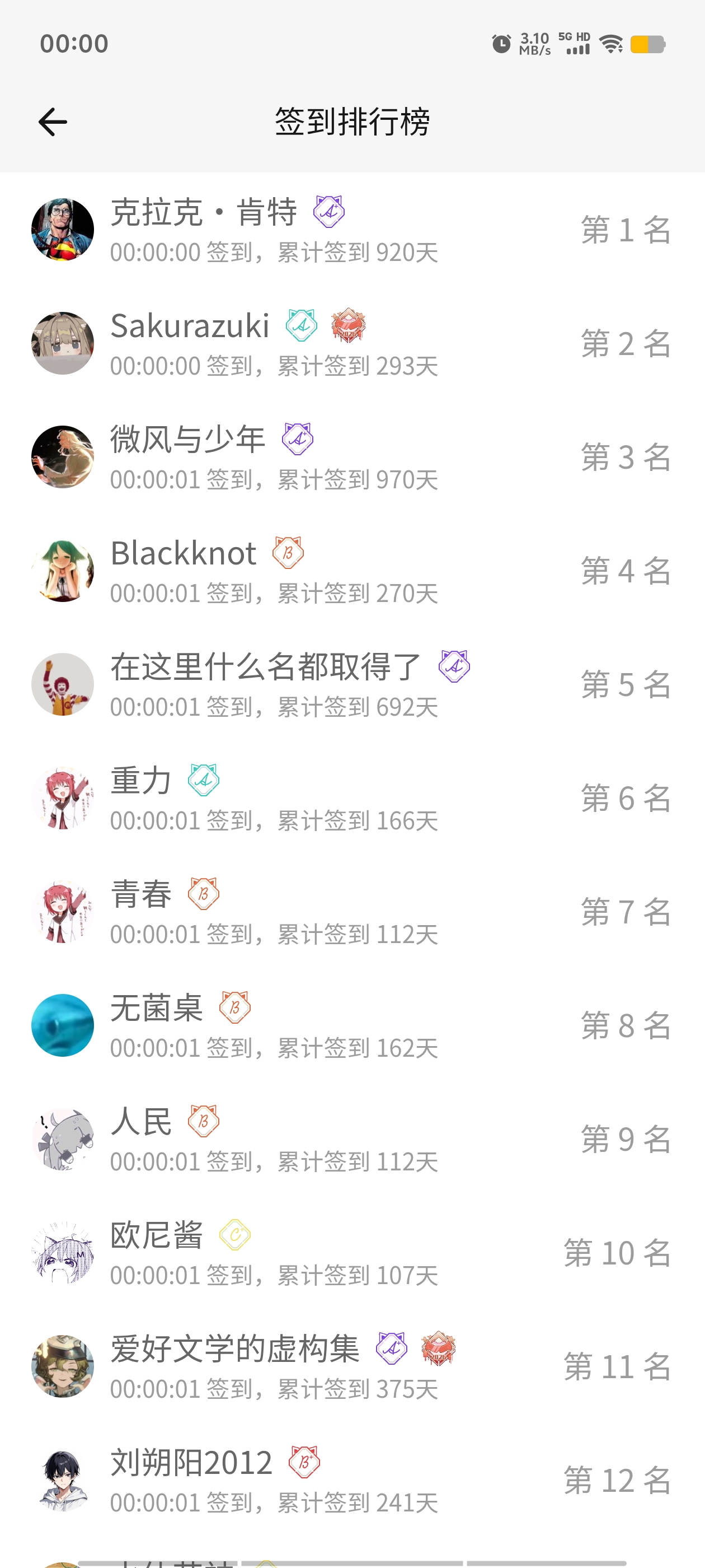 签到,每日签到,明日签到,首签,签到排行榜,随缘签到