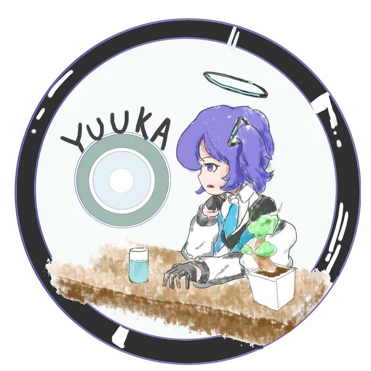 早濑优香,蔚蓝档案,绘画,sai