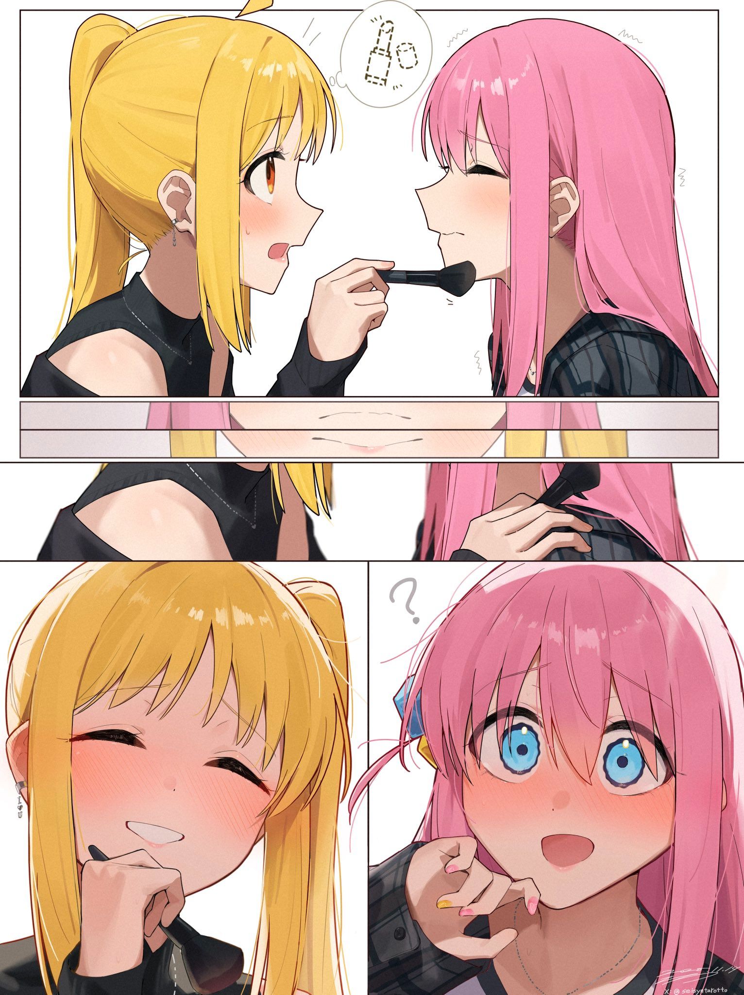 孤独摇滚,结束乐队,后藤一里,伊地知虹夏,动漫美图,美图,绘画,二次元,推特,画师推荐