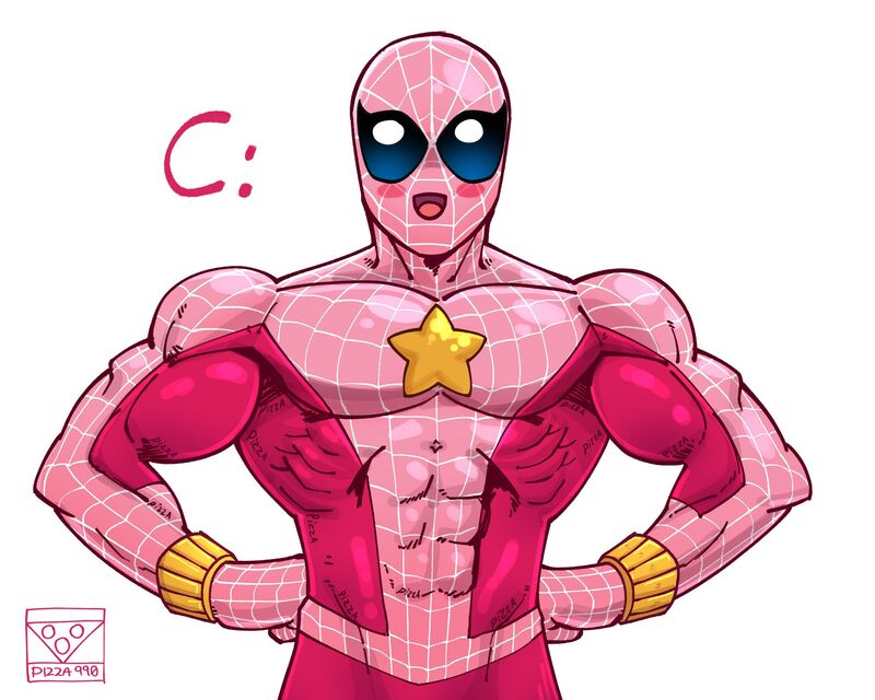 漫威,漫威漫画,蜘蛛侠,星之卡比,卡比,美图,壁纸,绘画,超级英雄,推特