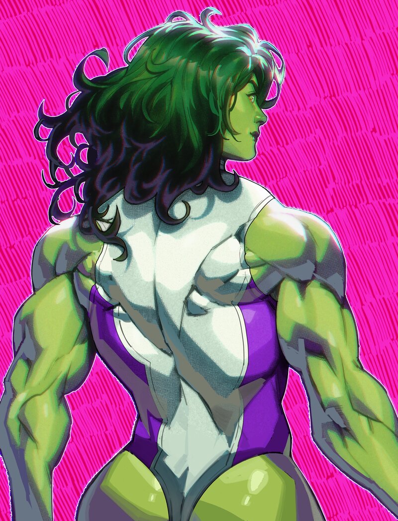 漫威,漫威漫画,超级英雄,复仇者联盟,女浩克,女绿巨人,美图,壁纸,绘画,插画
