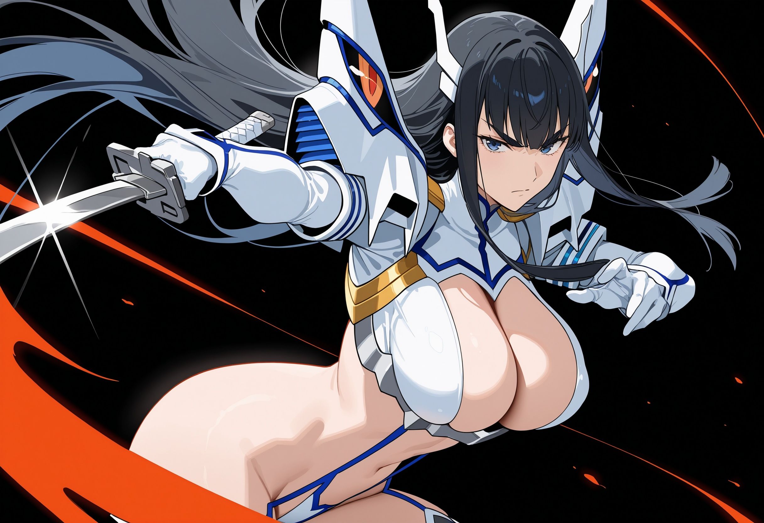 鬼龙院皐月,AI绘图,斩服少女