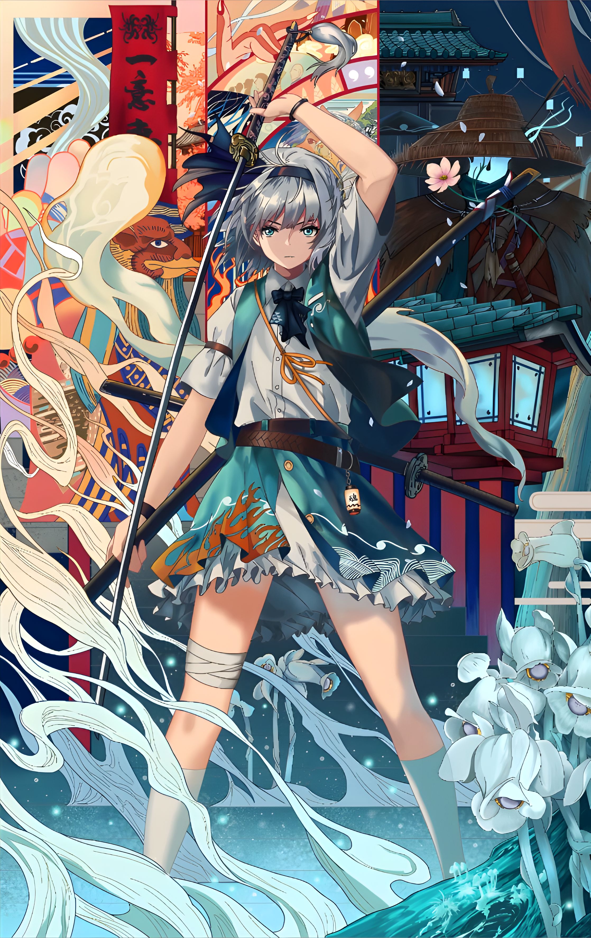 古明地恋,十六夜咲夜,稀神探,射命丸文,二岩猯藏