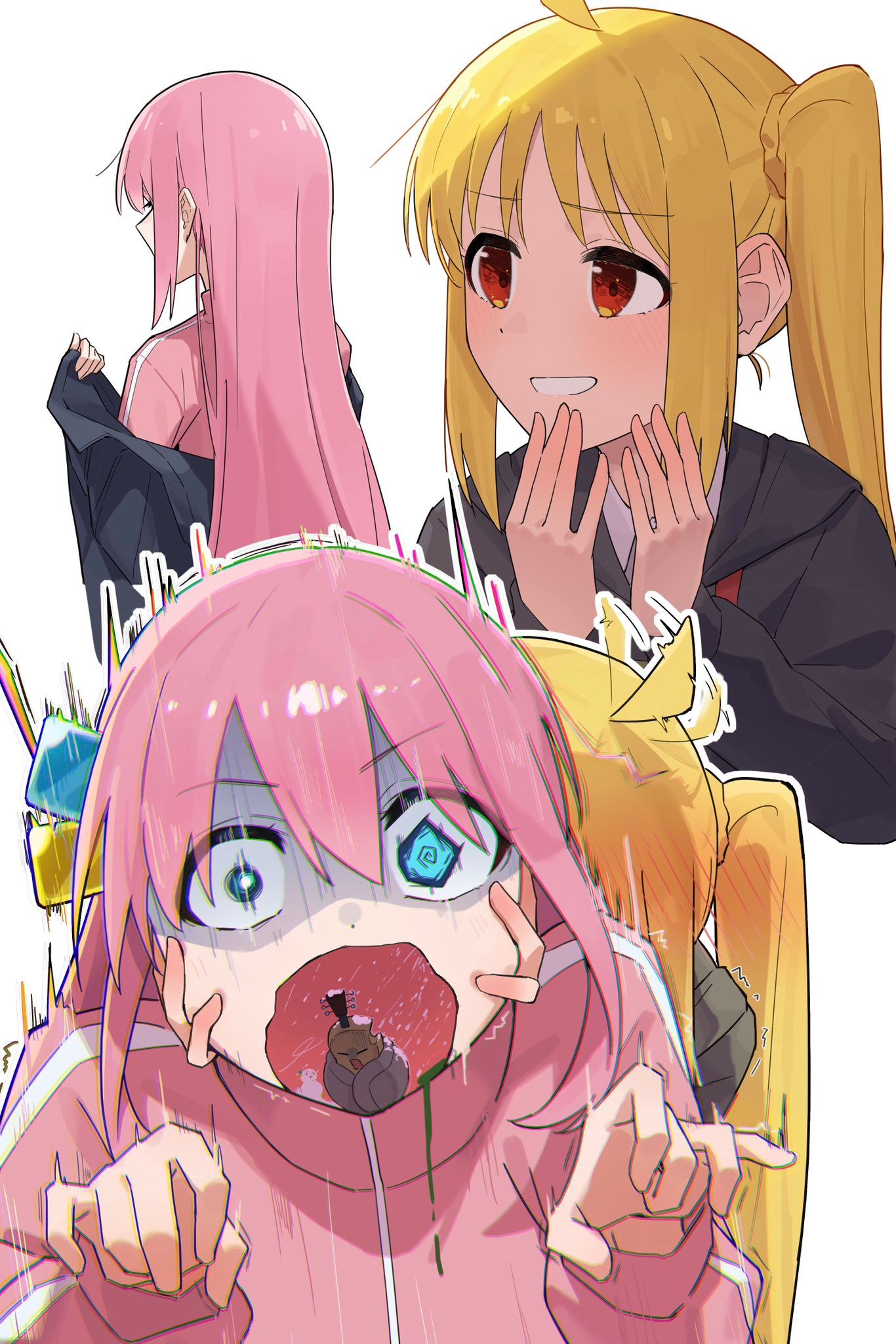 孤独摇滚,结束乐队,伊地知虹夏,后藤一里,美图,壁纸,绘画,二次元,动漫壁纸,动漫美图