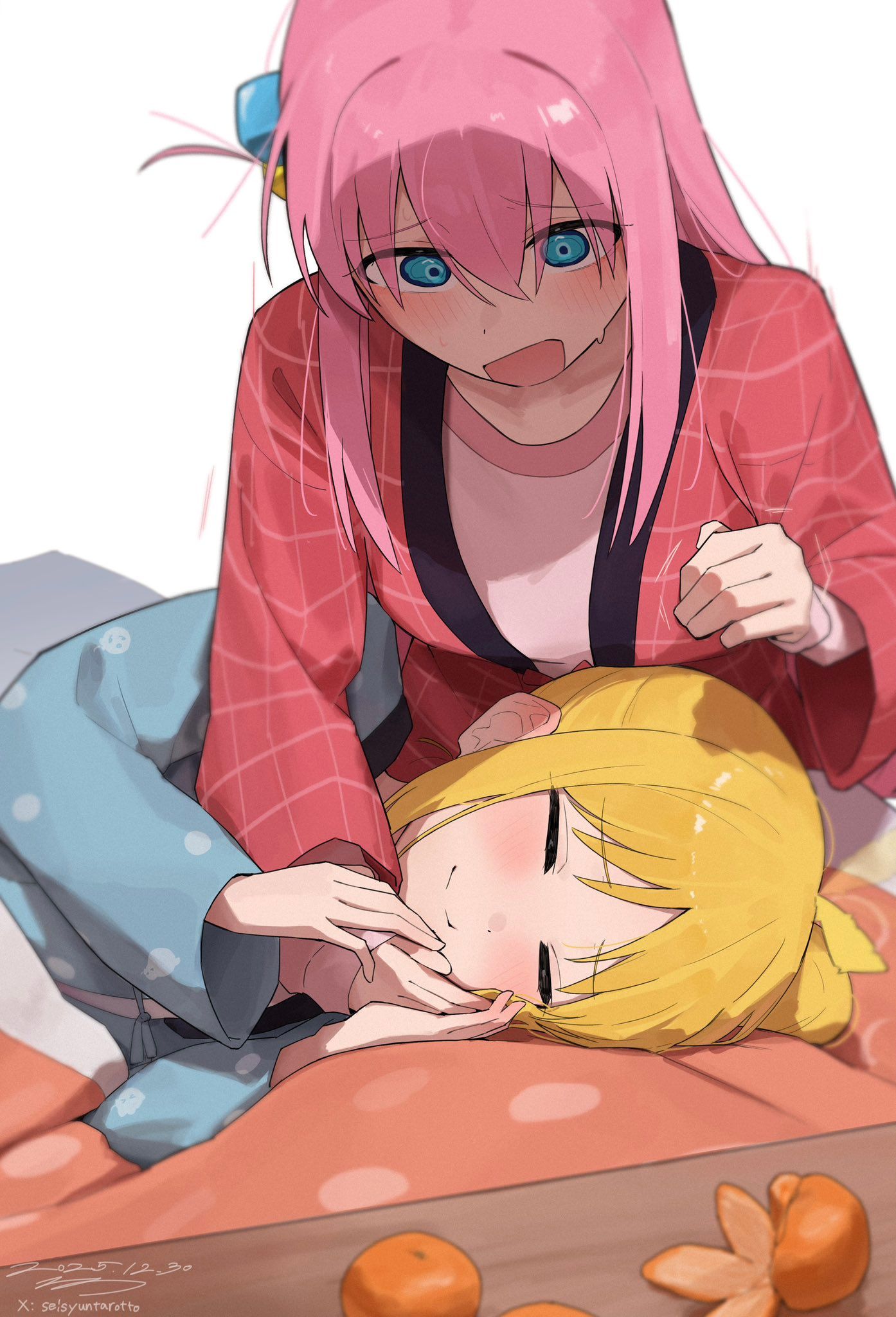 孤独摇滚,结束乐队,后藤一里,伊地知虹夏,山田凉,喜多郁代,美图,壁纸,绘画,二次元