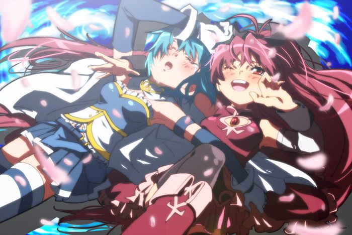 魔法少女小圆,魔法少女,美树沙耶香,佐仓杏子,美图,壁纸,绘画,插画,动漫壁纸,动漫美图