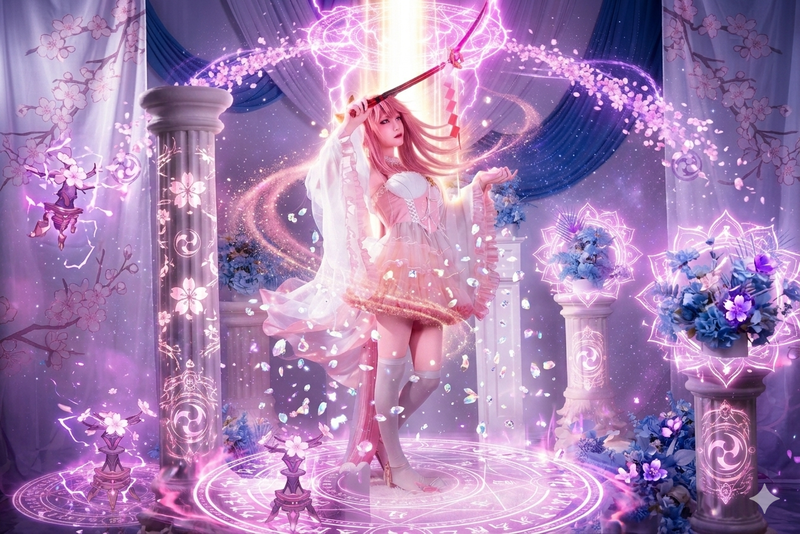 原神COS,八重神子,八重神子COS,花嫁COS