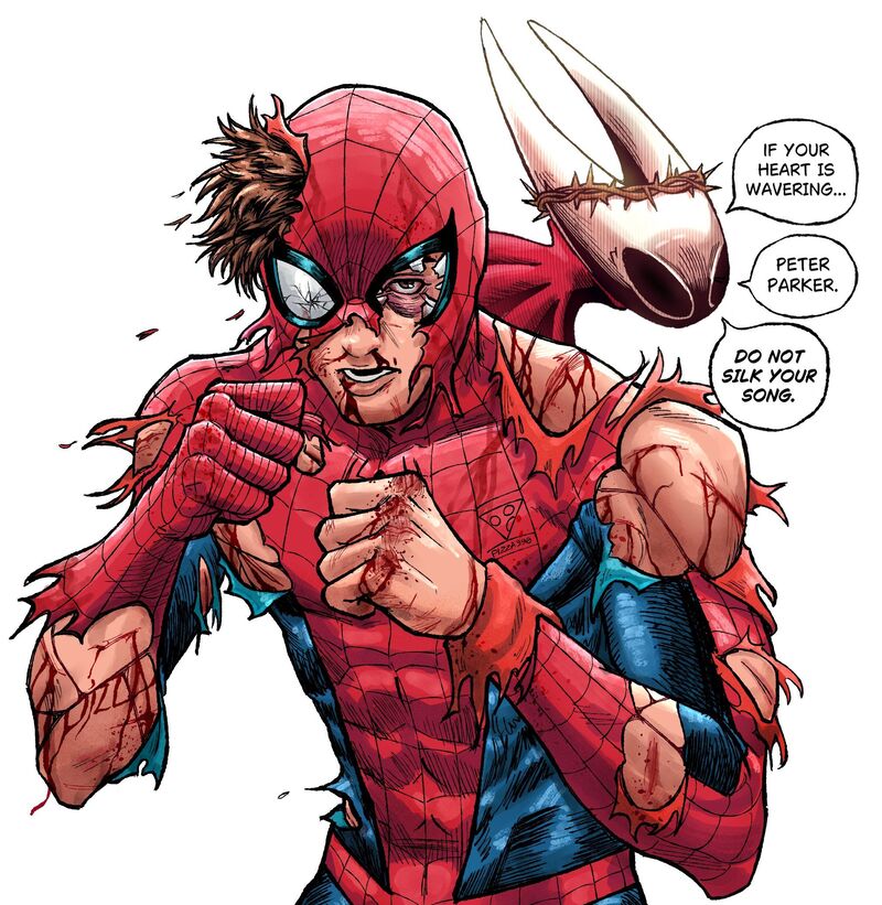 漫威,漫威漫画,空洞骑士,丝之歌,蜘蛛侠,大黄蜂,美图,壁纸,绘画,二次元