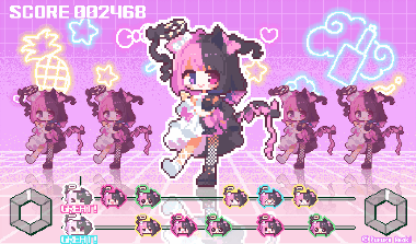 nekomo,ねこも,画师,像素,GIF,萌,可爱,萝莉