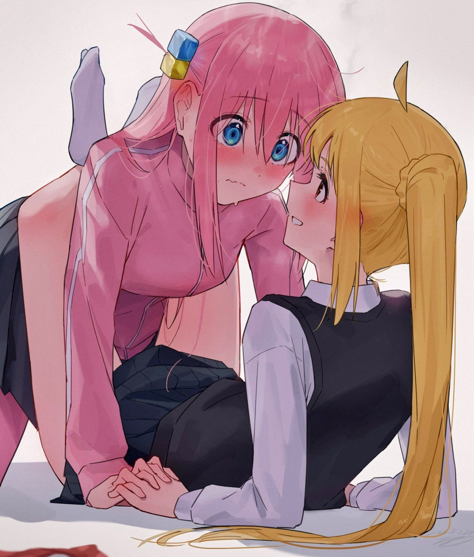 孤独摇滚,结束乐队,后藤一里,伊地知虹夏,动漫壁纸,动漫美图,美图,壁纸,绘画,二次元