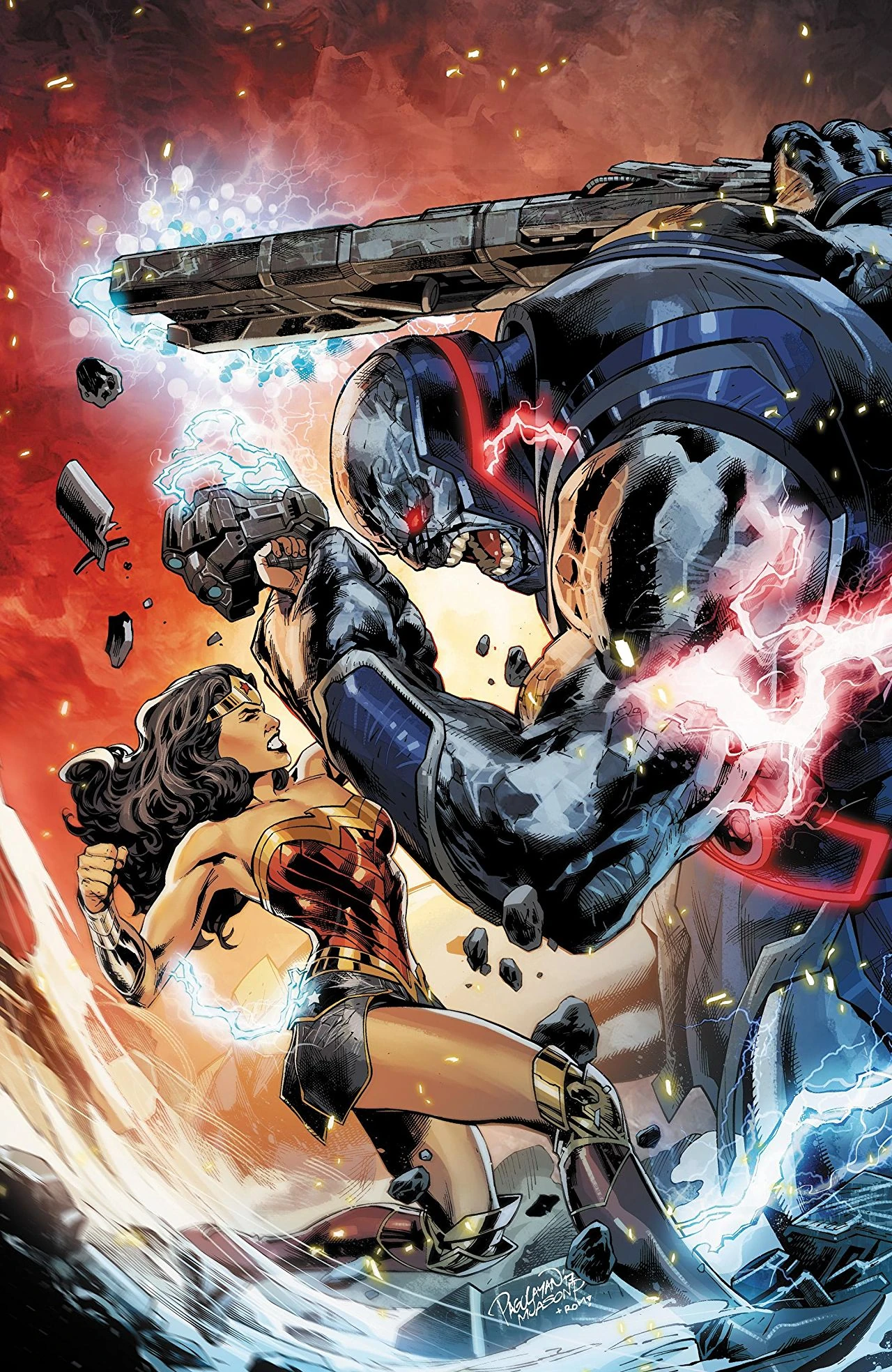 DC,DC漫画,美漫,超级英雄,正义联盟,神奇女侠,达克赛德,美图,壁纸,绘画