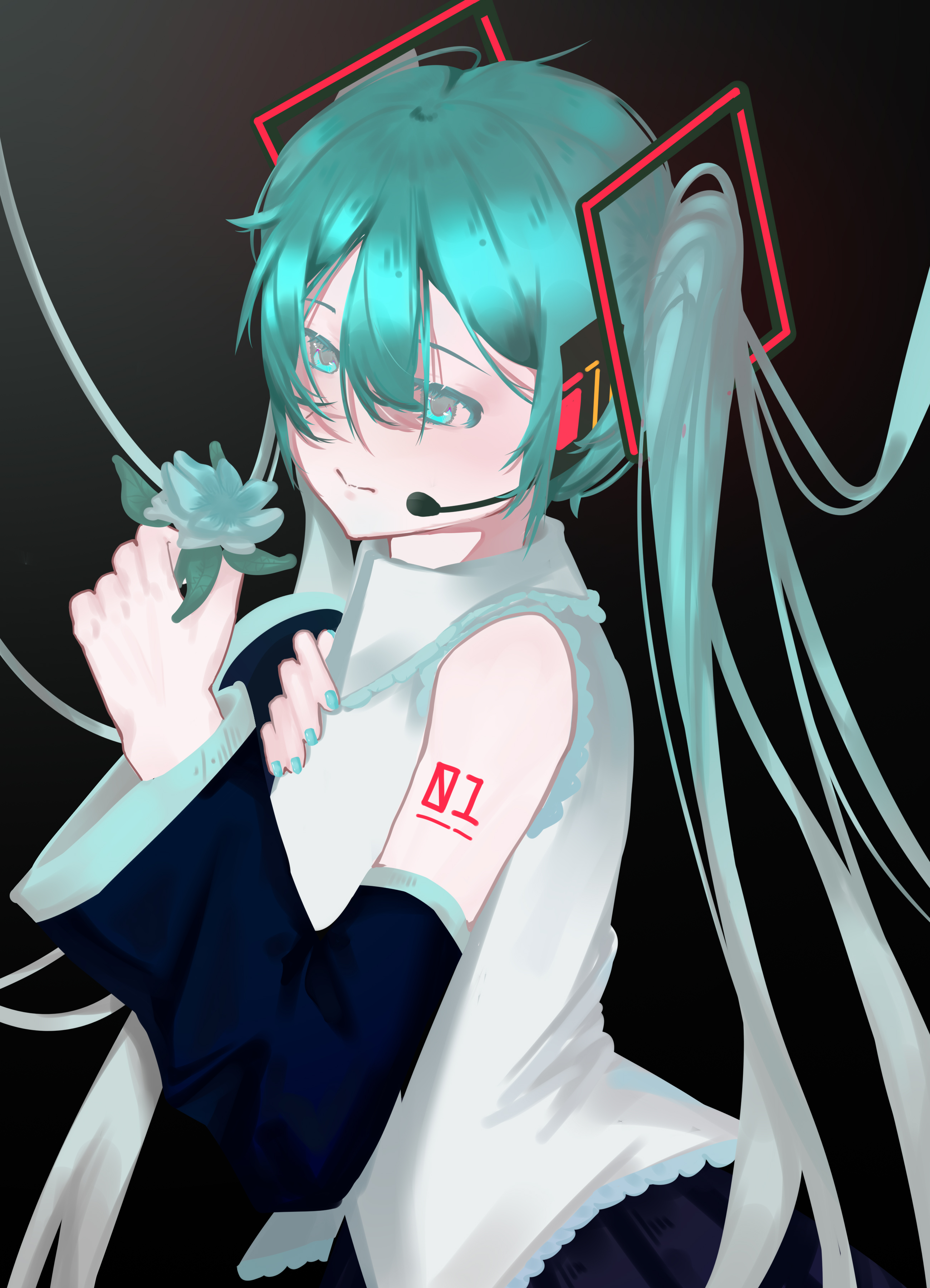 初音未来,绘画,miku,板绘
