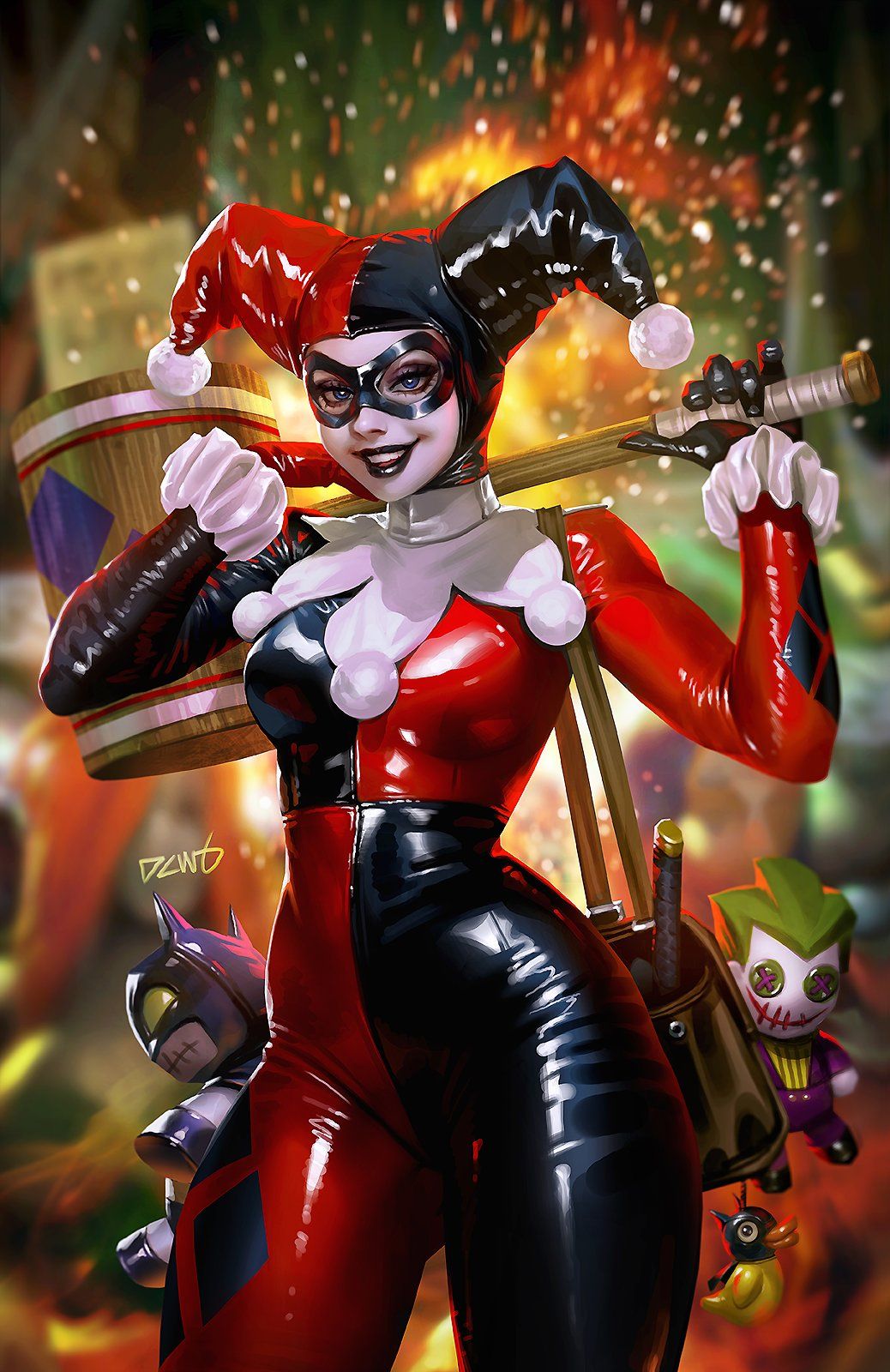 DC,DC漫画,美漫,超级英雄,小丑女,动漫壁纸,动漫美图,美图,壁纸,绘画