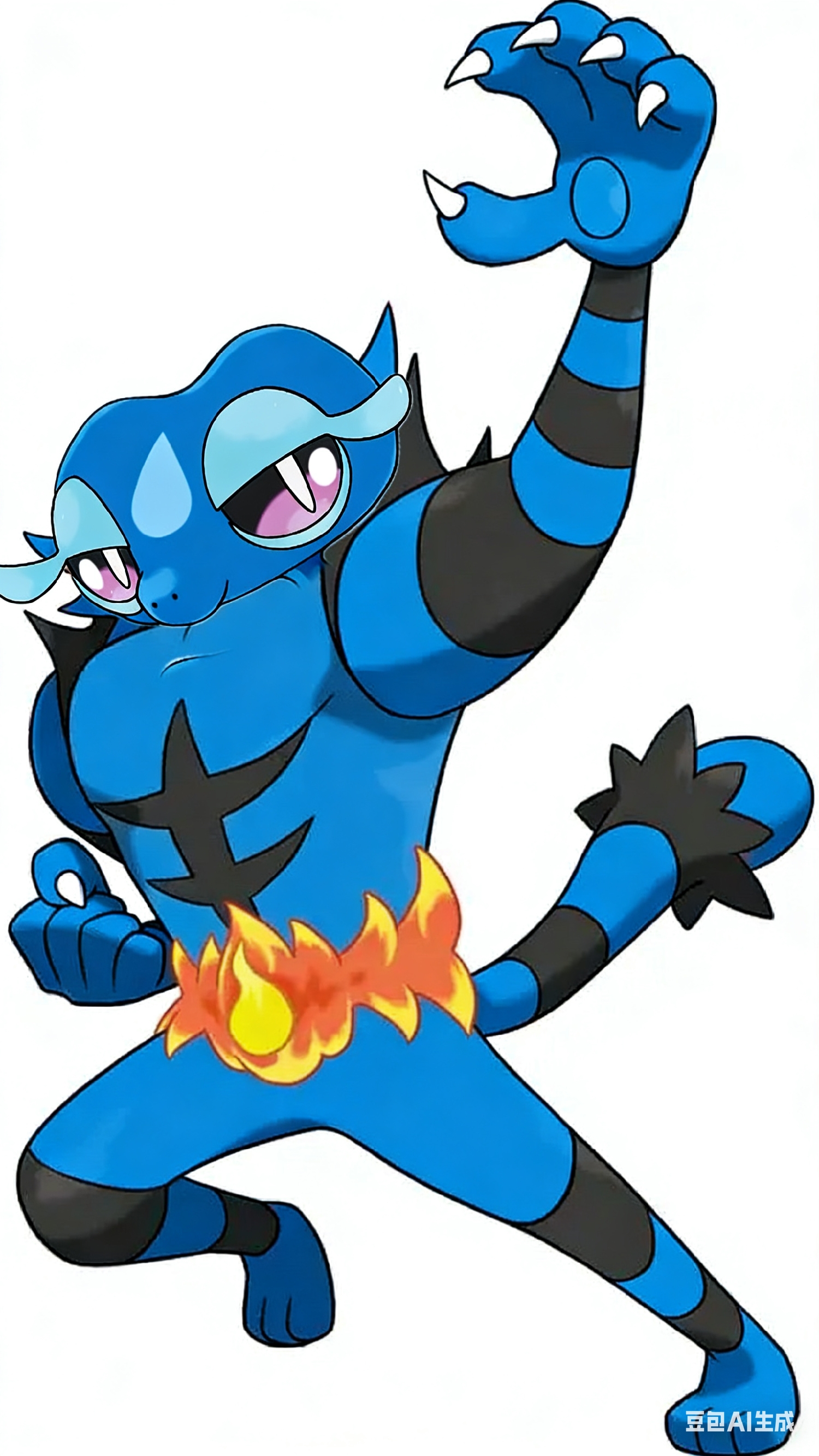 精灵宝可梦,宝可梦,炽焰咆哮虎,风与波