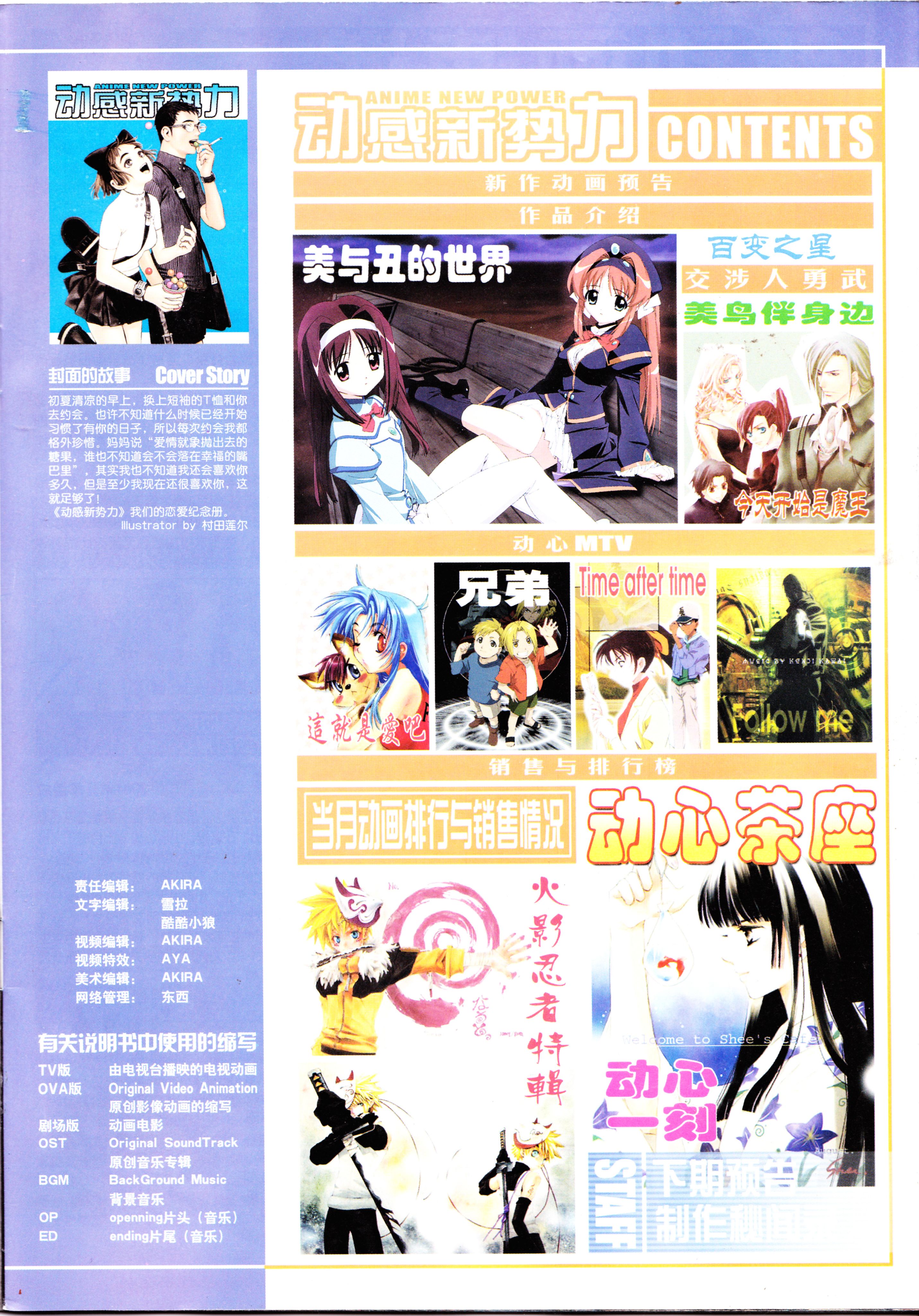 动感新势力,火影忍者,动漫杂志,经典老番,番剧推荐,美鸟日记