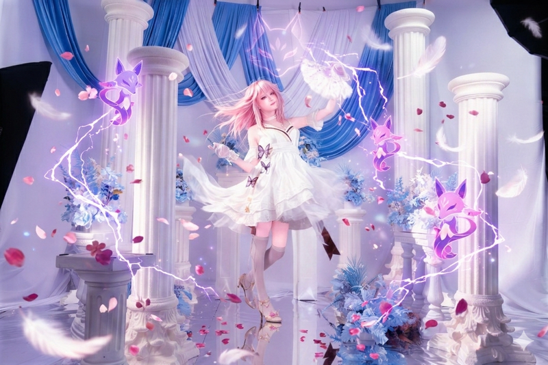 原神COS,八重神子,八重神子COS,花嫁COS