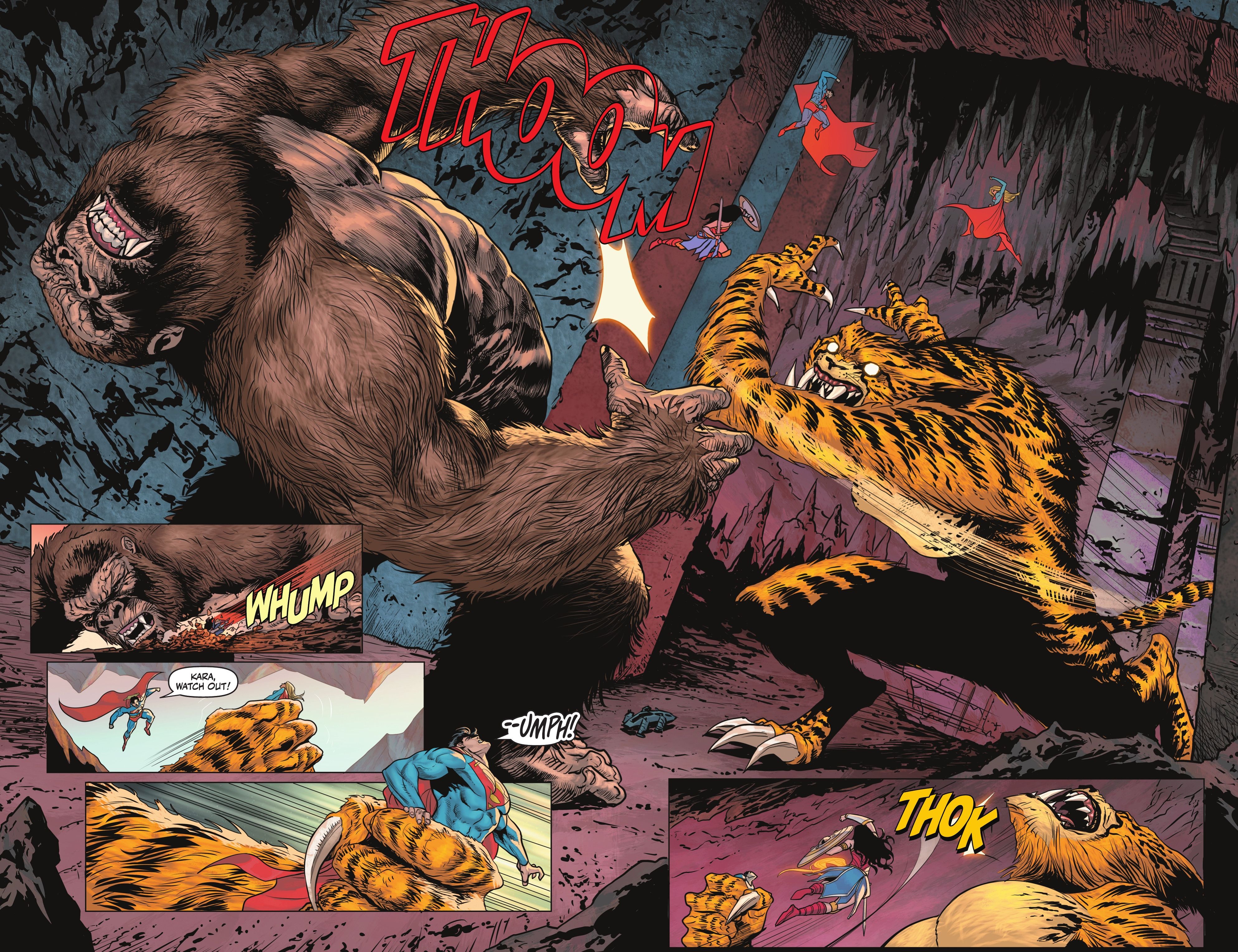 DC,DC漫画,怪兽电影宇宙,美漫,漫画,正义联盟,哥斯拉,火星猎人,基多拉,绘画