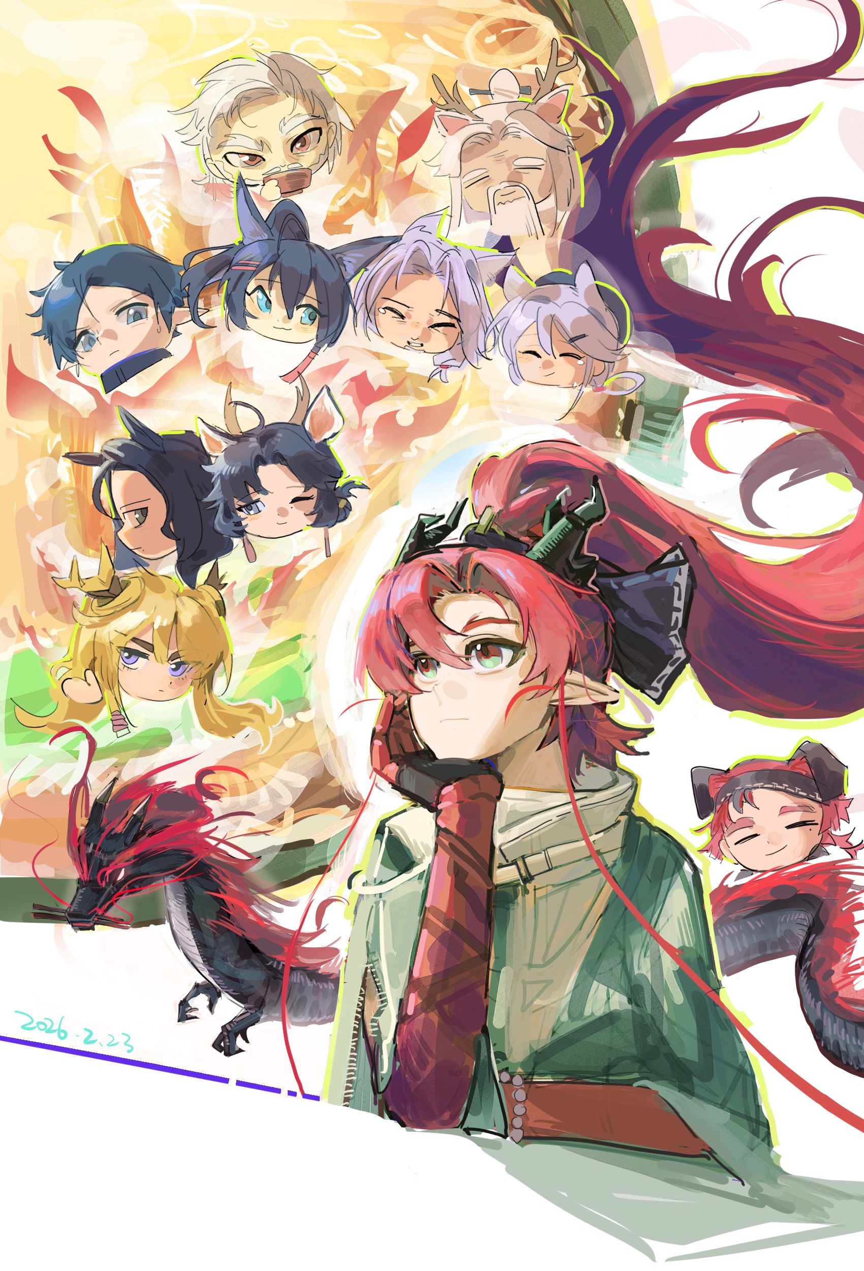 绘画,绘画创作,明日方舟,余,同人