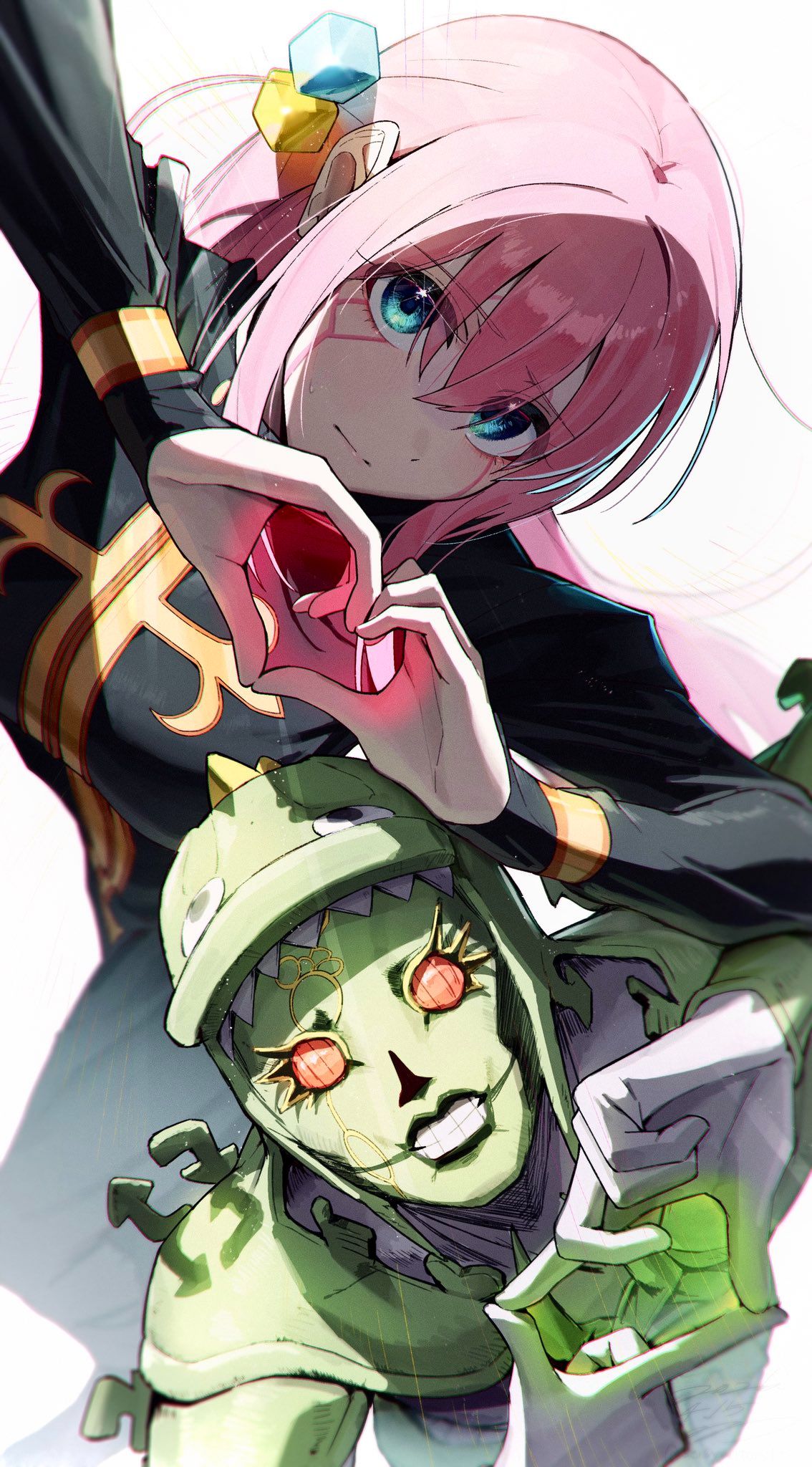 孤独摇滚,JOJO的奇妙冒险,结束乐队,JOJO石之海,后藤一里,普奇神父,美图,壁纸,绘画,插画