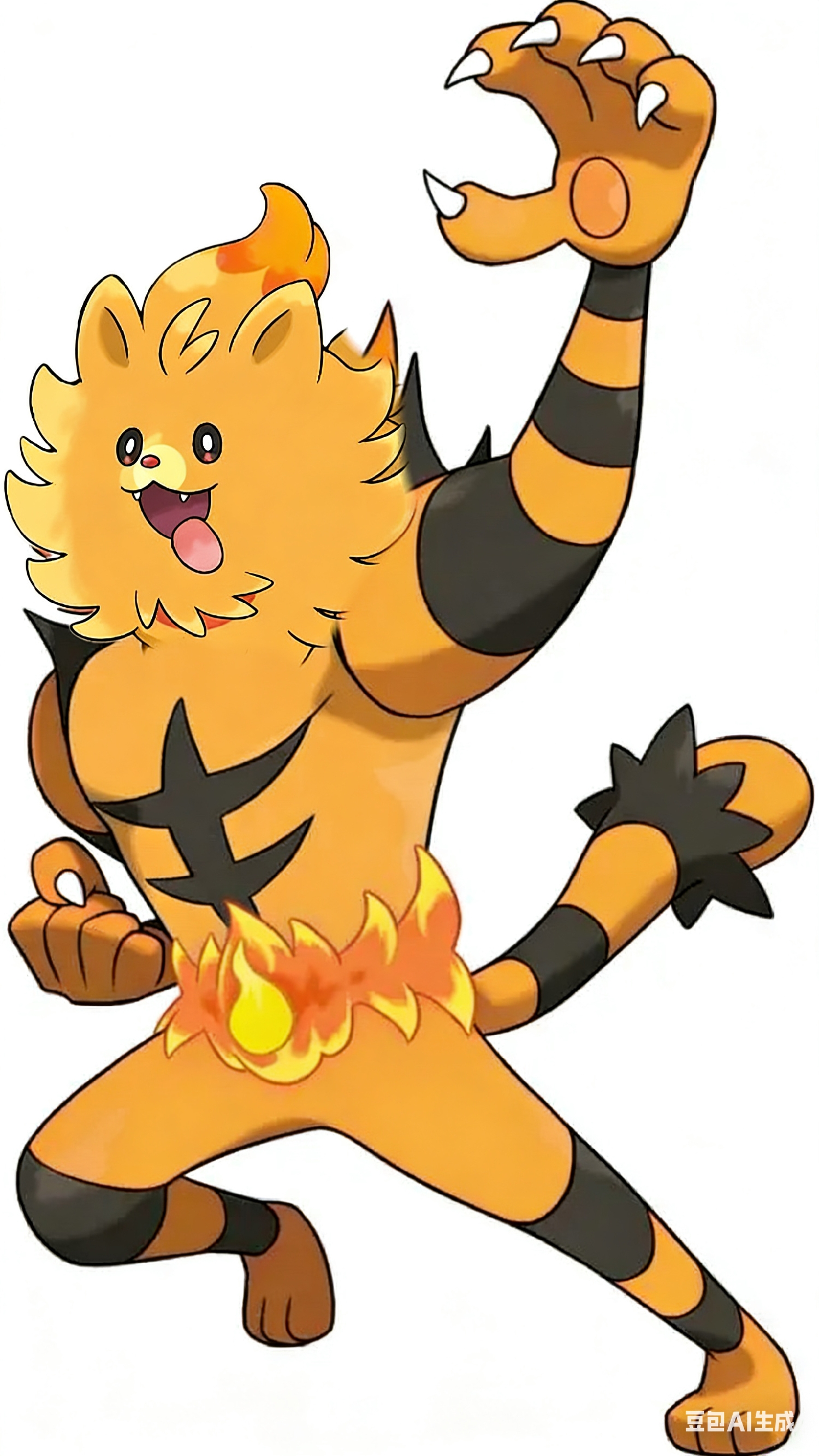 精灵宝可梦,宝可梦,炽焰咆哮虎,风与波