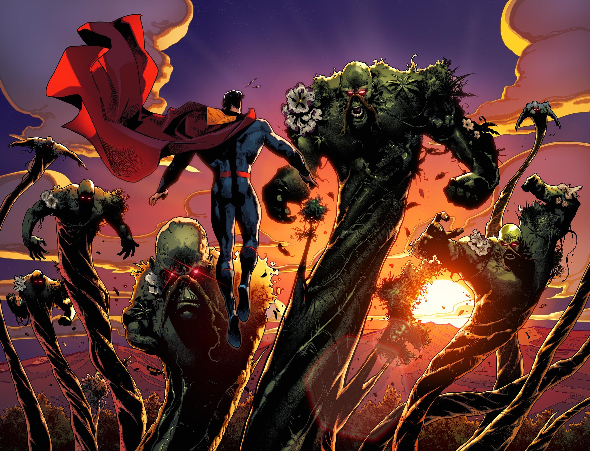 DC,DC漫画,美漫,超级英雄,超人,沼泽怪物,动漫壁纸,动漫美图,正义联盟,黑暗正义联盟